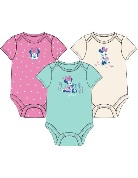 Set 3 mamelucos minnie bebe niña St Jacks 0050061401