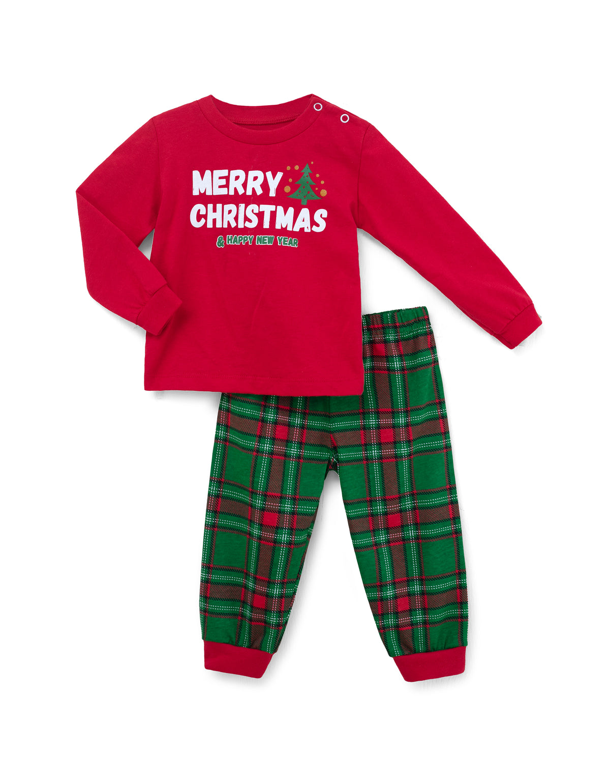Pijama bebe niño niña roja verde Merry Christmas St Jacks 0080083001