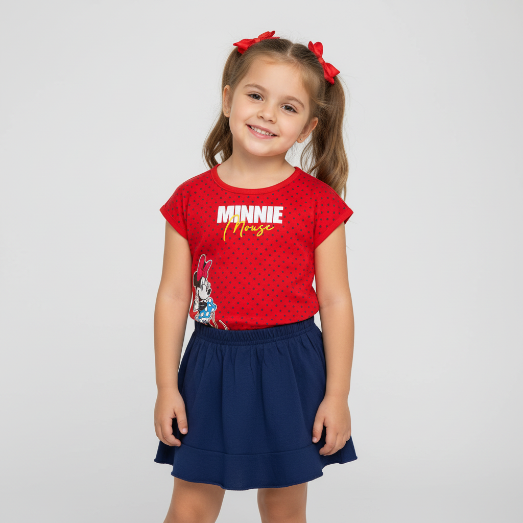 Set conjunto niña camisa roja falda short azul St Jack’s 2000142101
