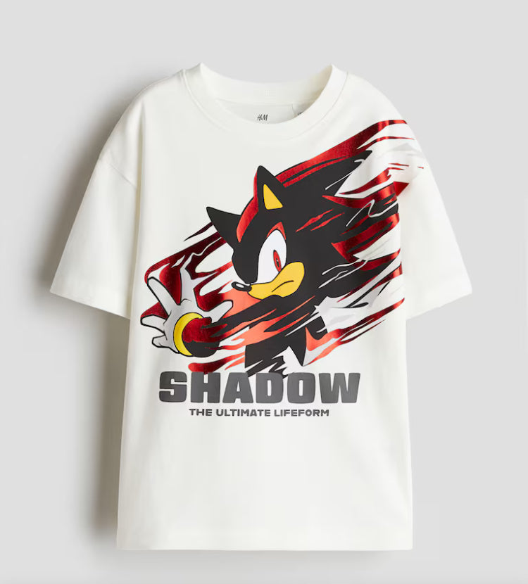 Camisa Sonic blanca h&m niño