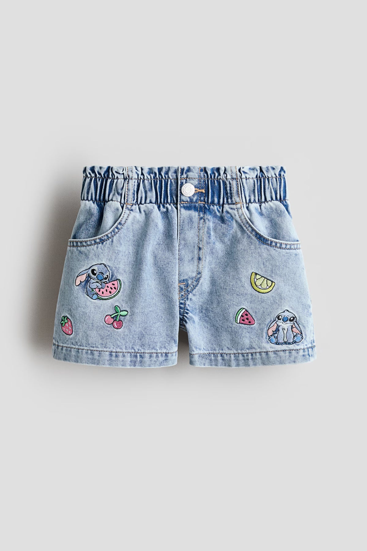 Short jeans azul Stitch niña H&M 1115827018