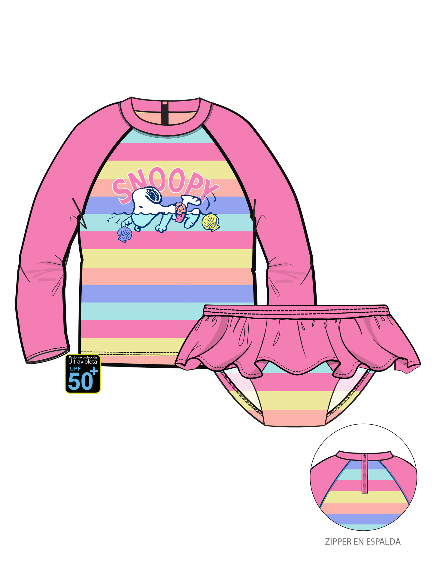 Traje de baño Swim Snoopy bebé niña St Jacks 0430005301