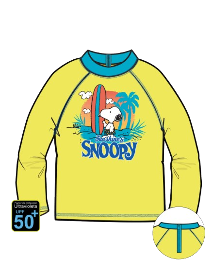 Camisa de baño Snoopy Surf bebe Niño St Jacks 0430005401