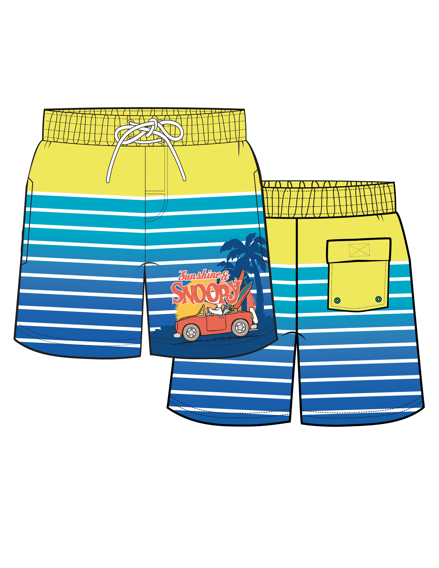 Short bebe niño Palm Snoopy St Jacks 0430005501