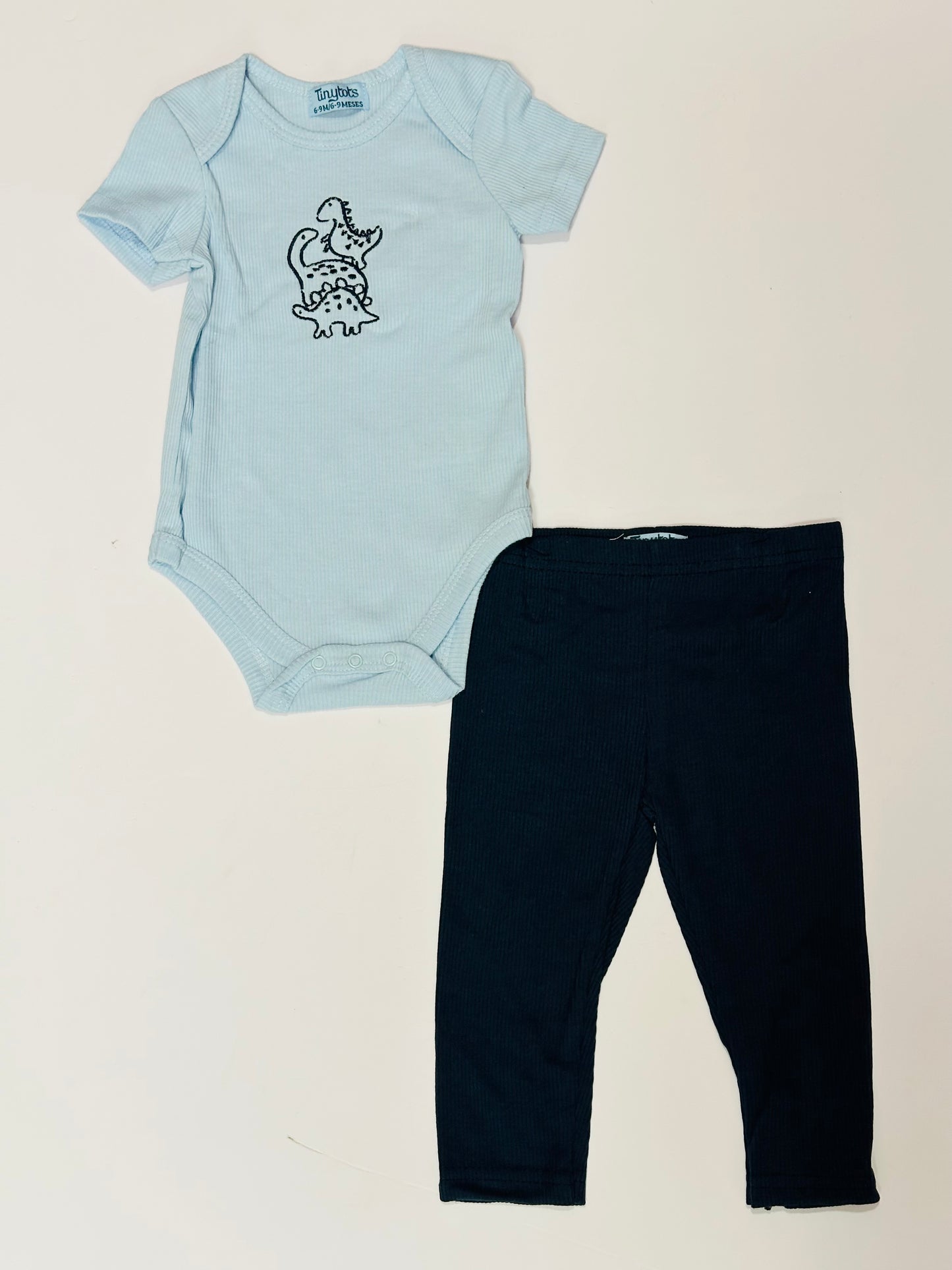Set 2 piezas mameluco pijama azul bebe niño Tinytots AP15067