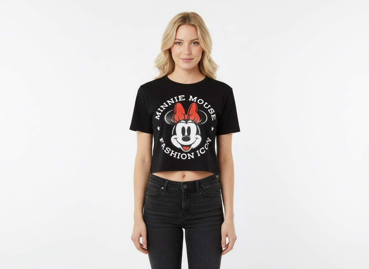 Camisa minnie dama mujer negro B1-AD-3368C juvenil disney 490390