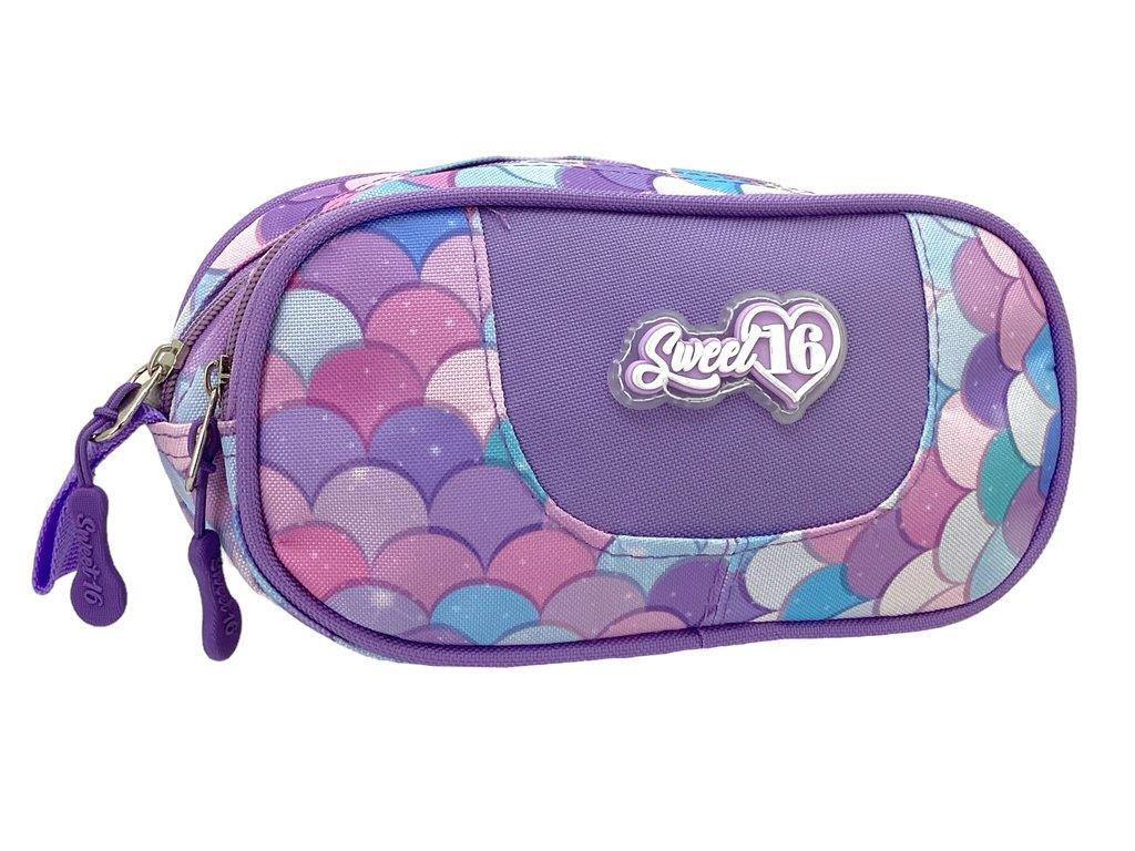 Cartuchera morada 21x10x9 057-122061
