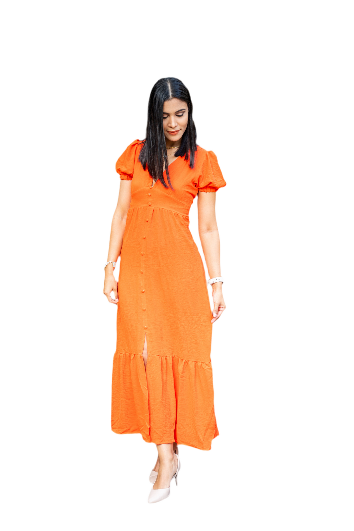 Vestido para Dama casual anaranjado CVD11153-20 890590