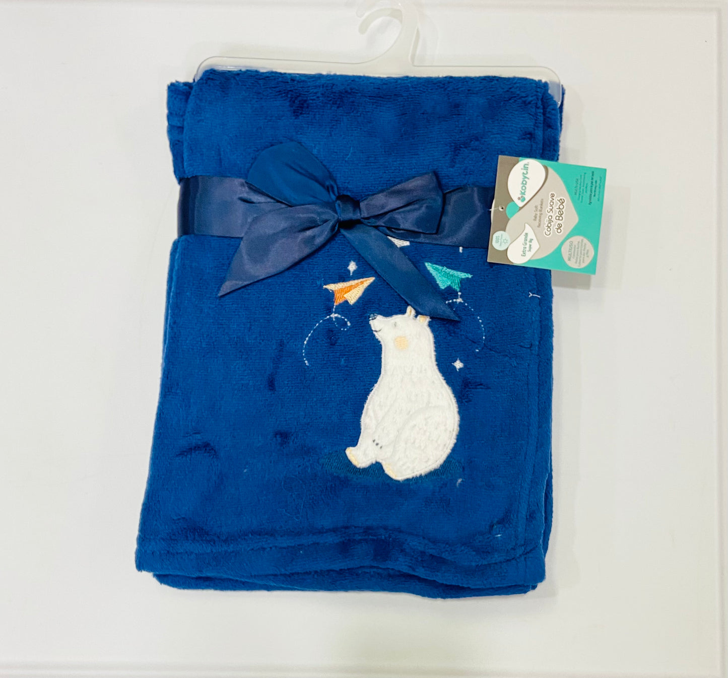 Cobija sabana azul bebe niño Kobytin