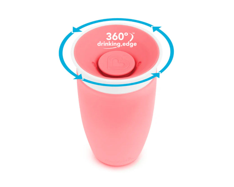 Vaso antiderrame rosado munchkin bebé niña