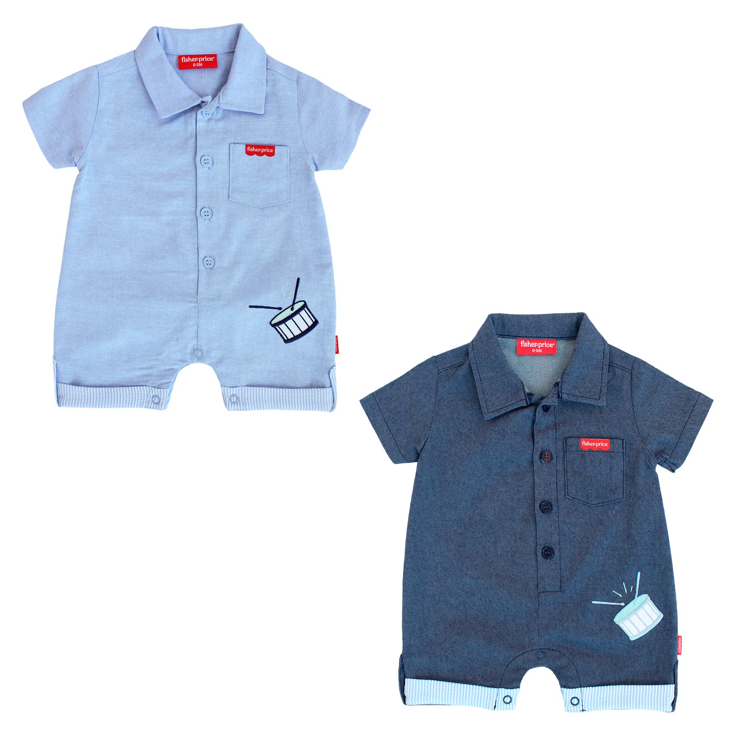 Mameluco overall azul oscuro bebe niño Fisher Price 123-W29- 3299