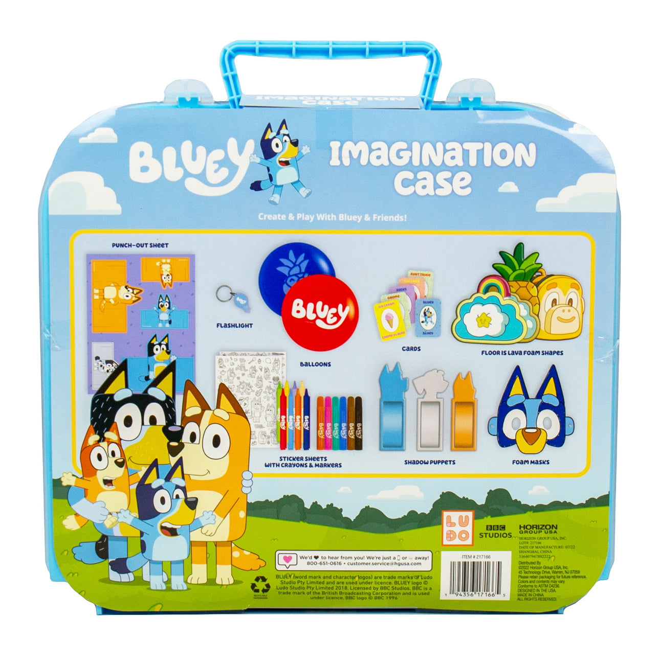 Bluey juguete case imaginación