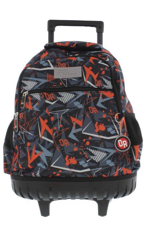 Mochila negra rojo con ruedas niño 061-2303458 990890