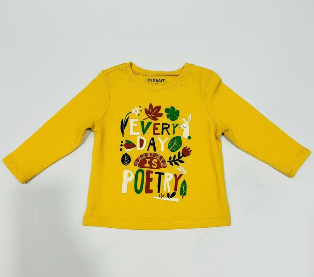 Camisa amarilla old navy bebe niña promo 4x1000