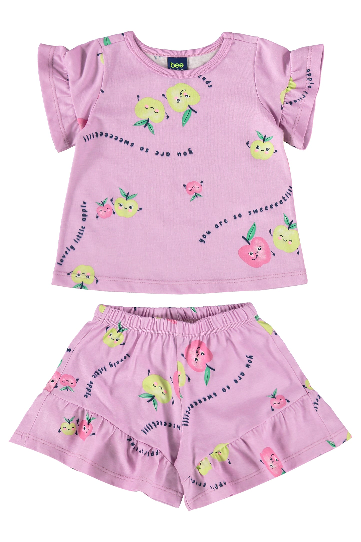 Set 2 piezas bebe niña color morado lila Bee loop niña 17984 - AB2192