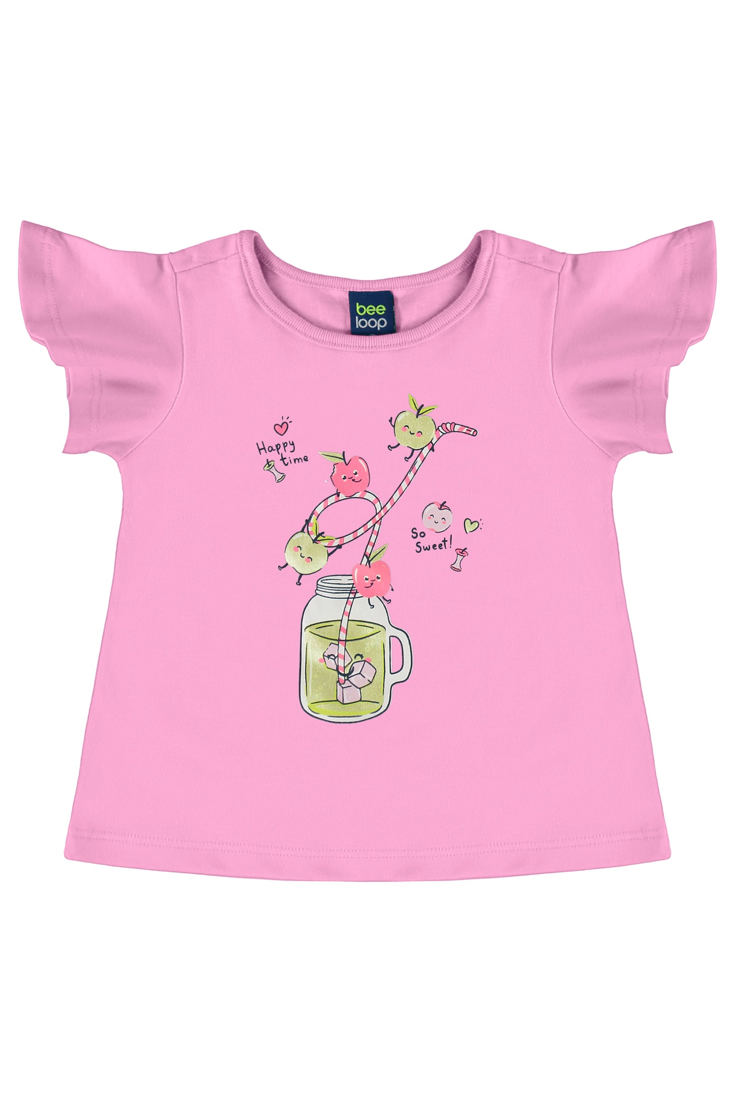 Set 2 piezas bebe niña camisa rosada y falda gris Bee loop 17986 - 143209