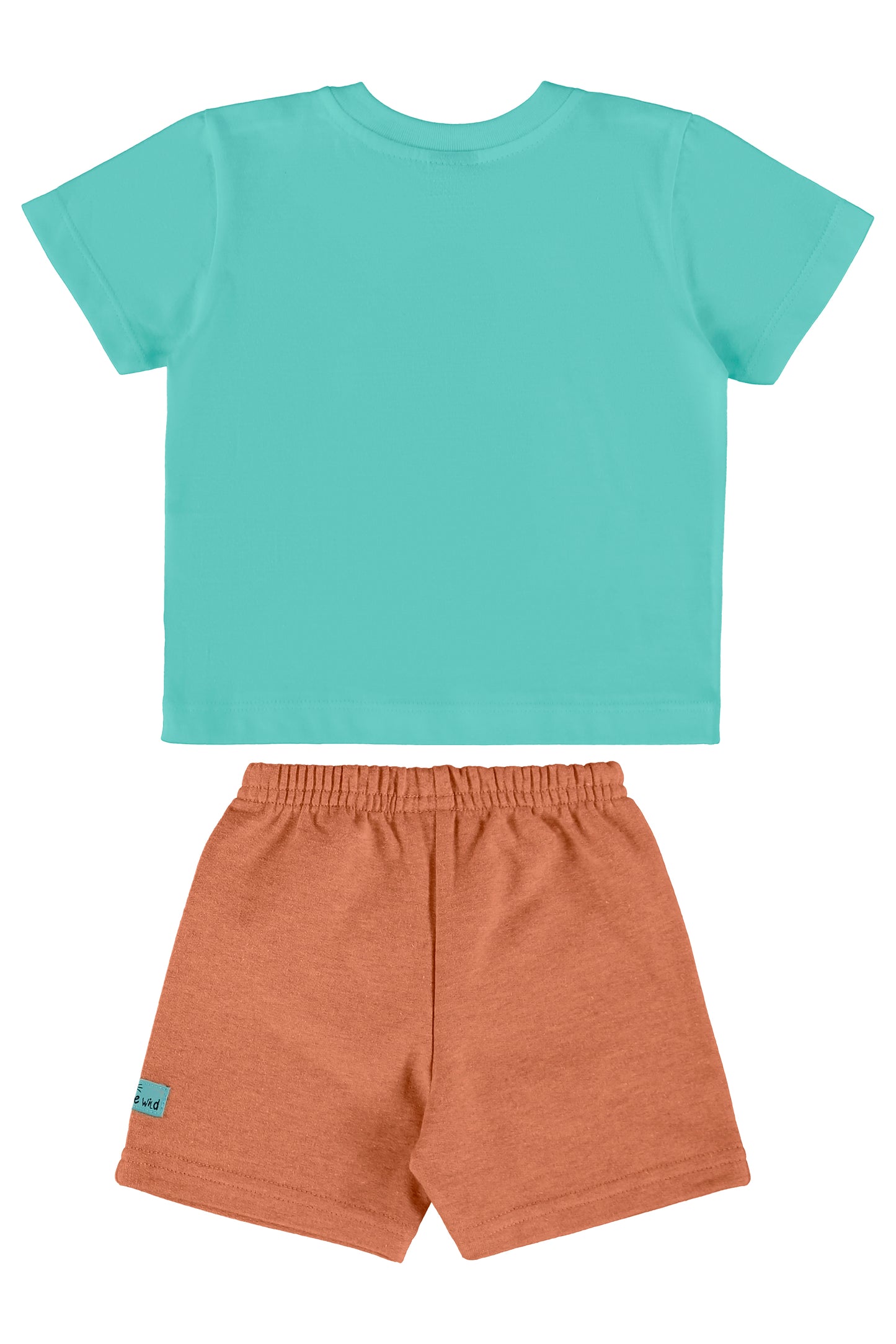 Conjunto camisa azul short cafe Bee loop 18002 - 155218