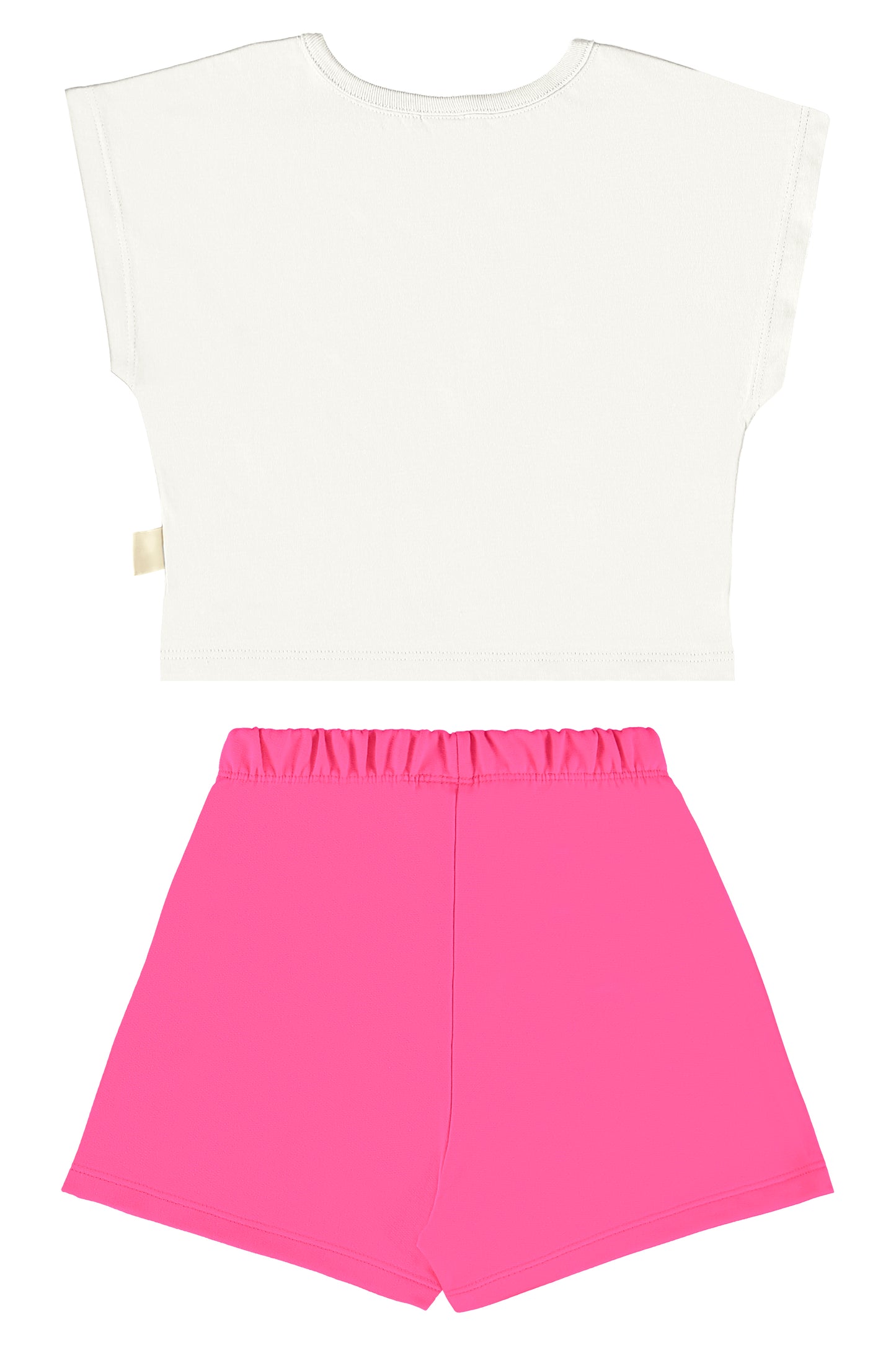 Conjunto blusa blanca short rosado Bee loop 18034 - 000106