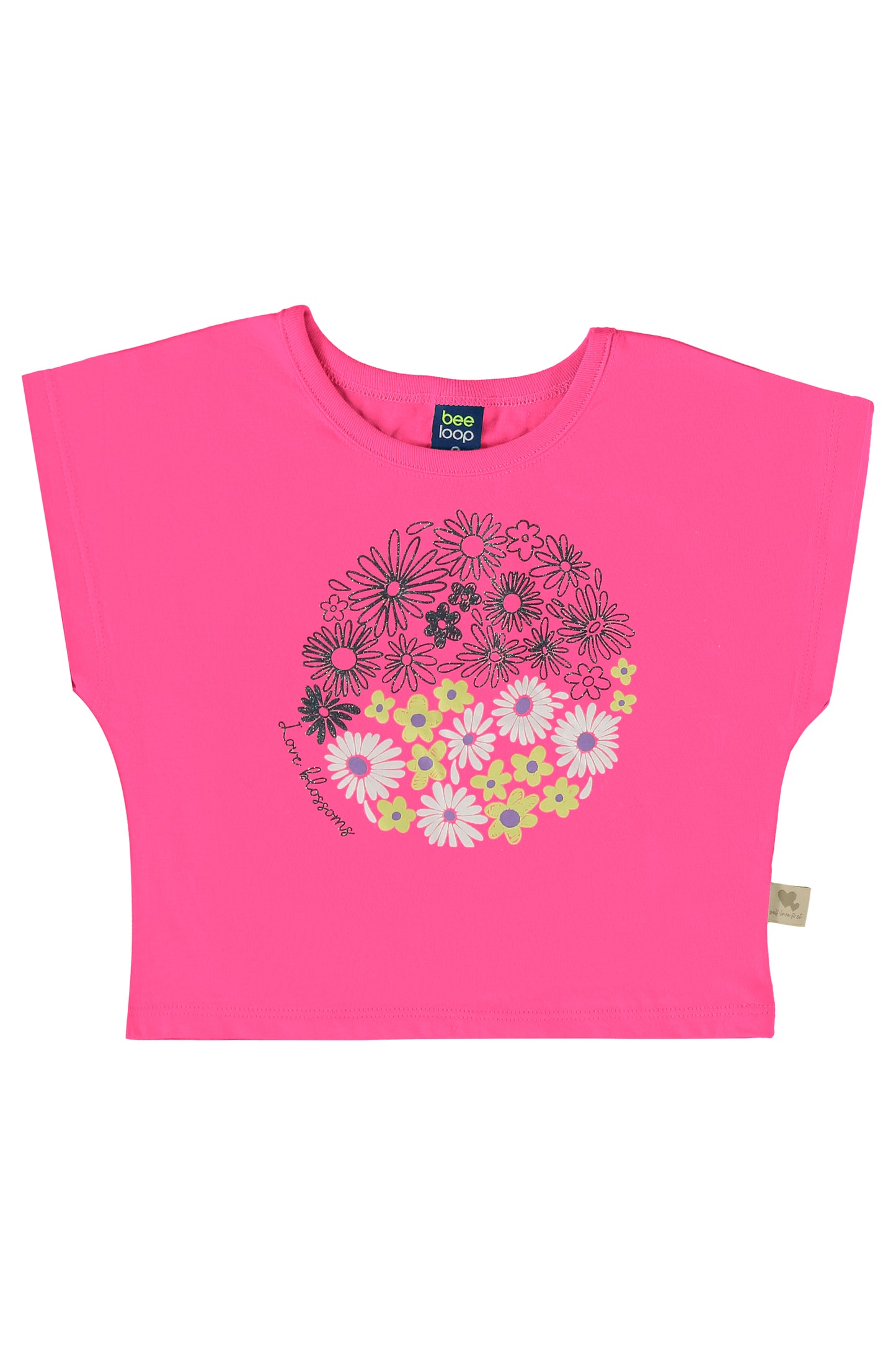 Conjunto blusa rosado short gris Bee loop 18034 - 072033