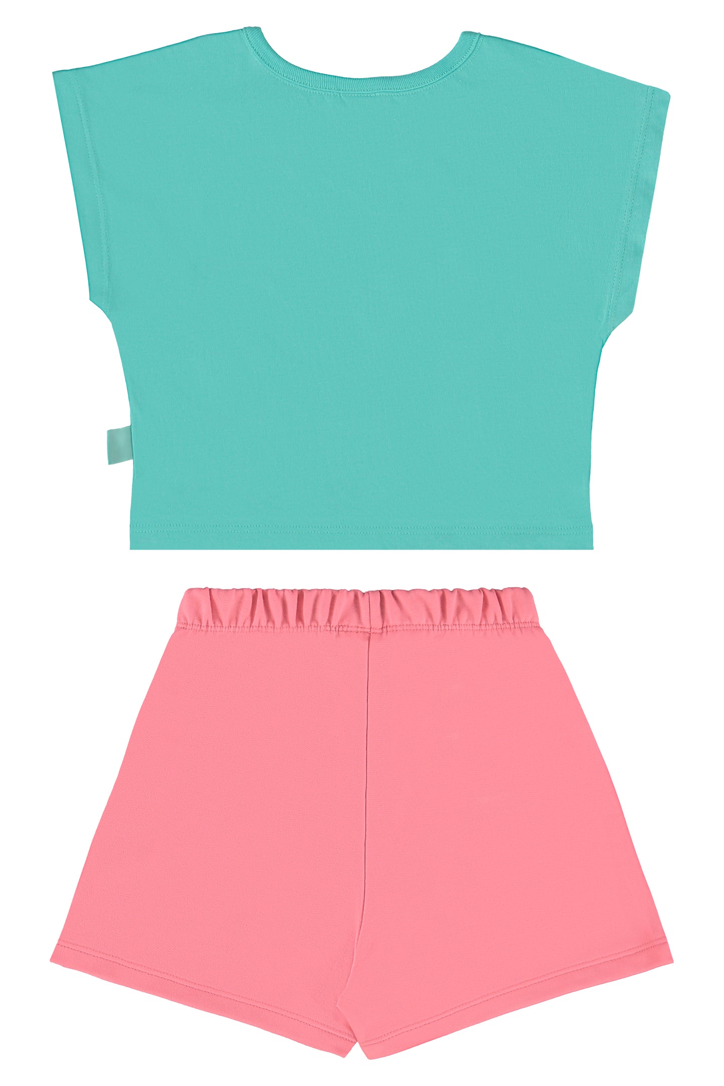 Conjunto blusa azul celeste short salmón Bee loop 18034 - 155218