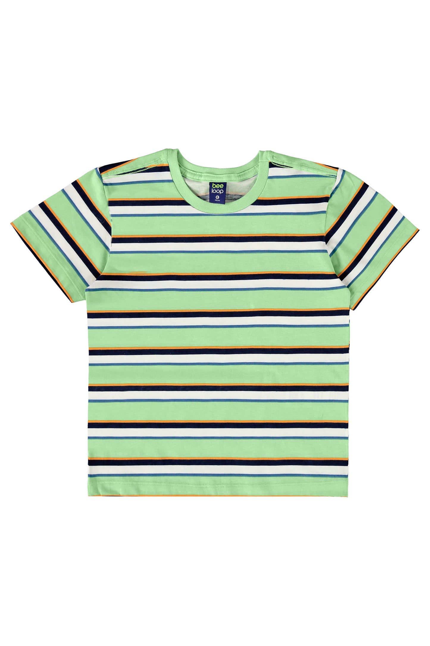 Conjunto camiseta verde rayada short azul Bee loop 18035 - LIS627