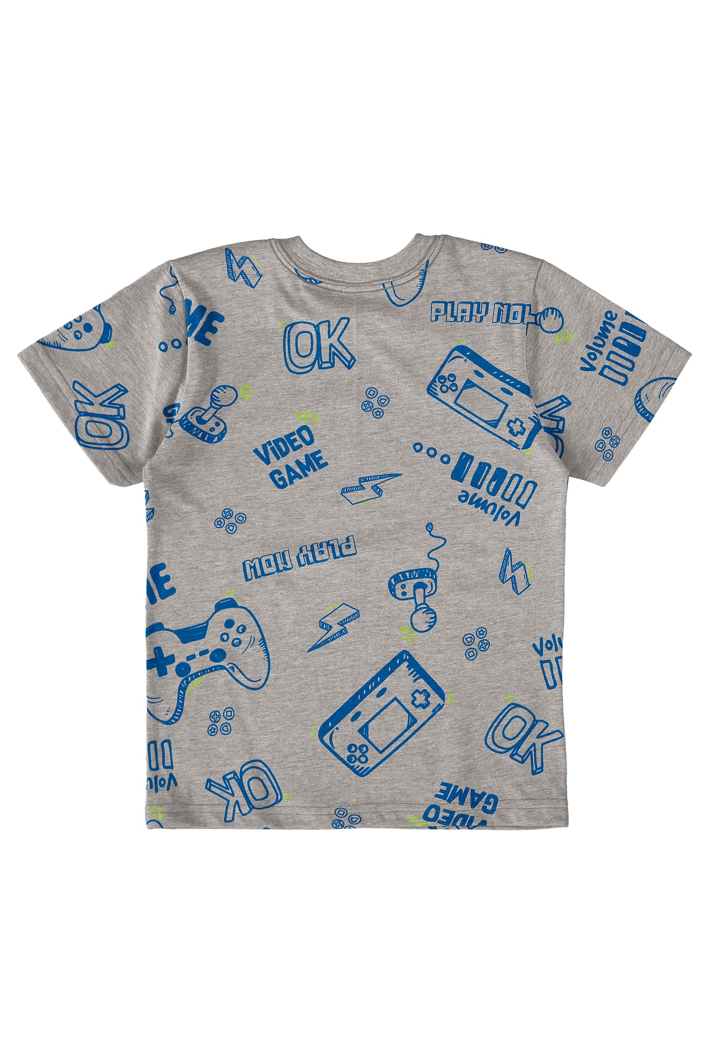 Set Conjunto niño camiseta gris short azul Bee loop 18040 - AB2161