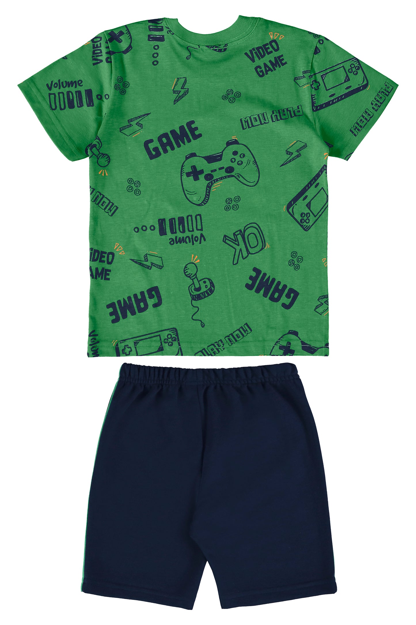 Conjunto camiseta verde short azul Bee loop 18040 - AB2162
