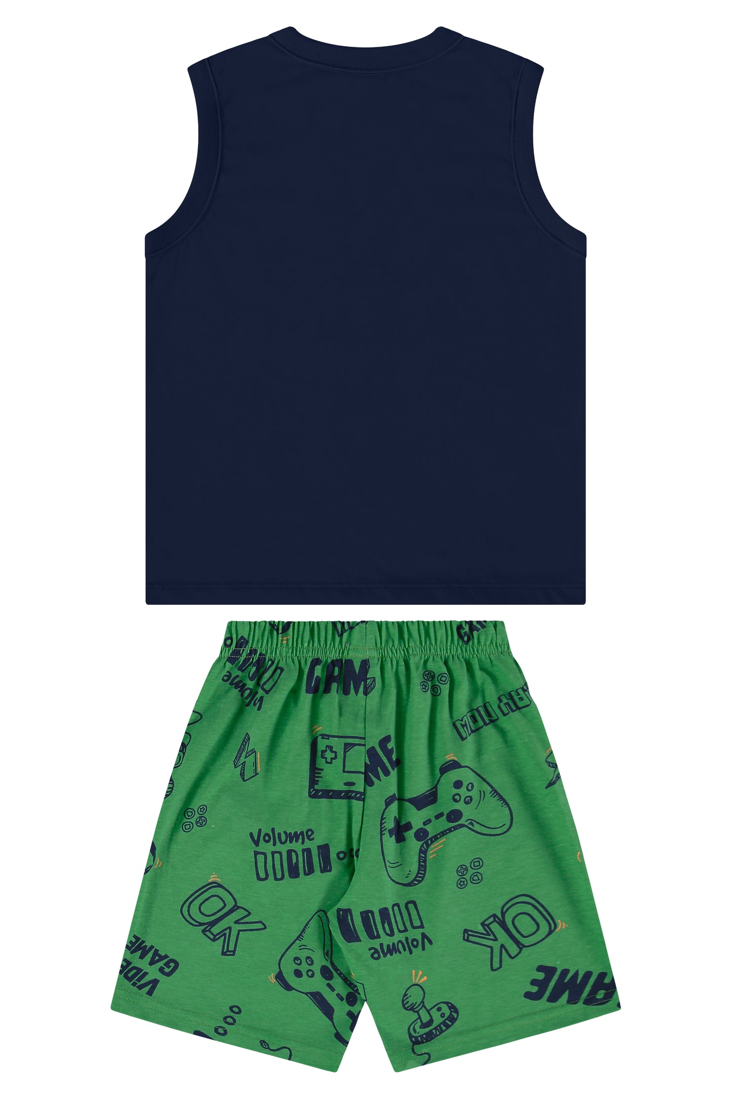 Set Conjunto camisa azul oscuro short verde Bee loop 18042 - 193921