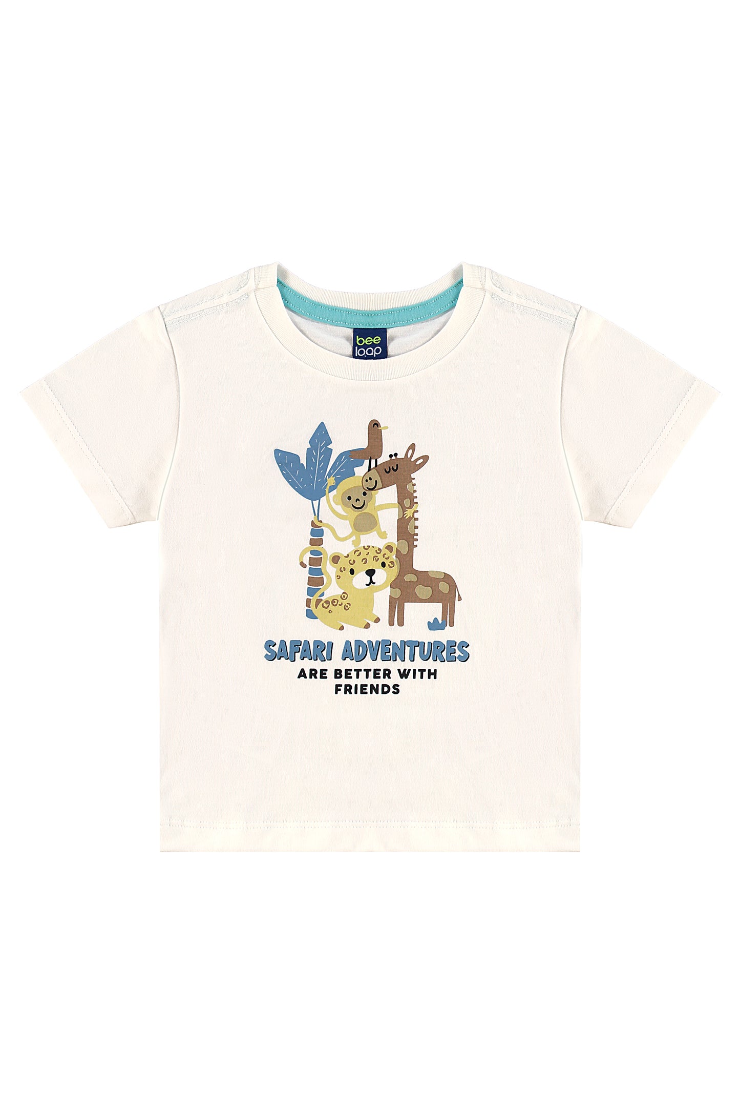 Set conjunto bebe y niño animales blanco Bee loop 18150-000106