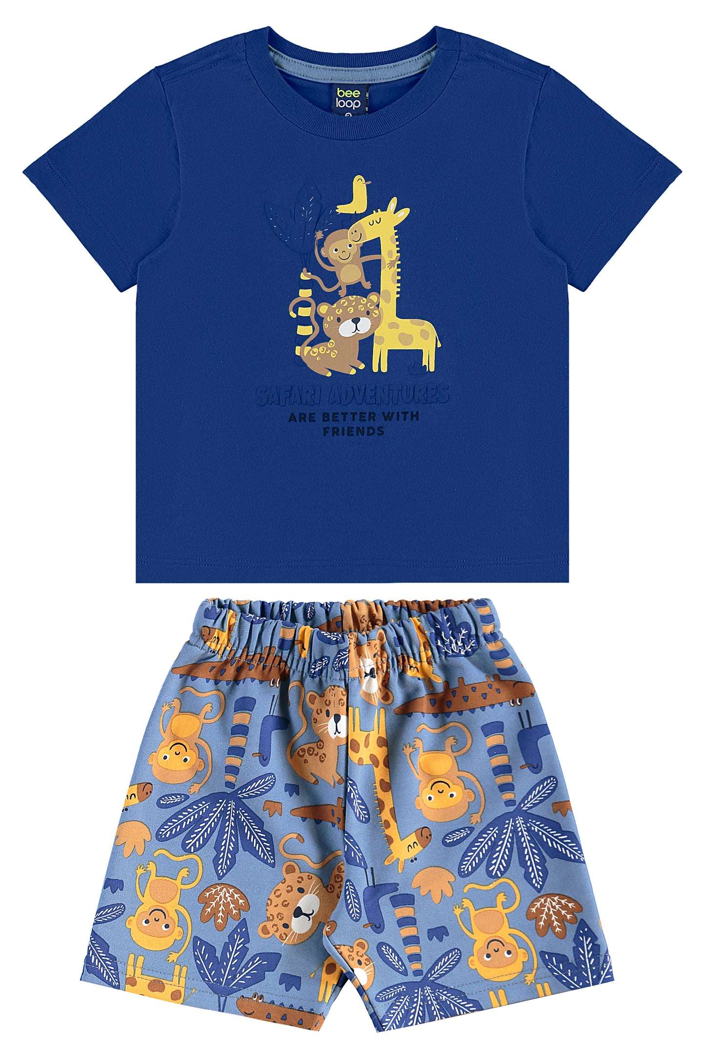 Set conjunto bebe y niño animales azul Bee loop 18150-193964