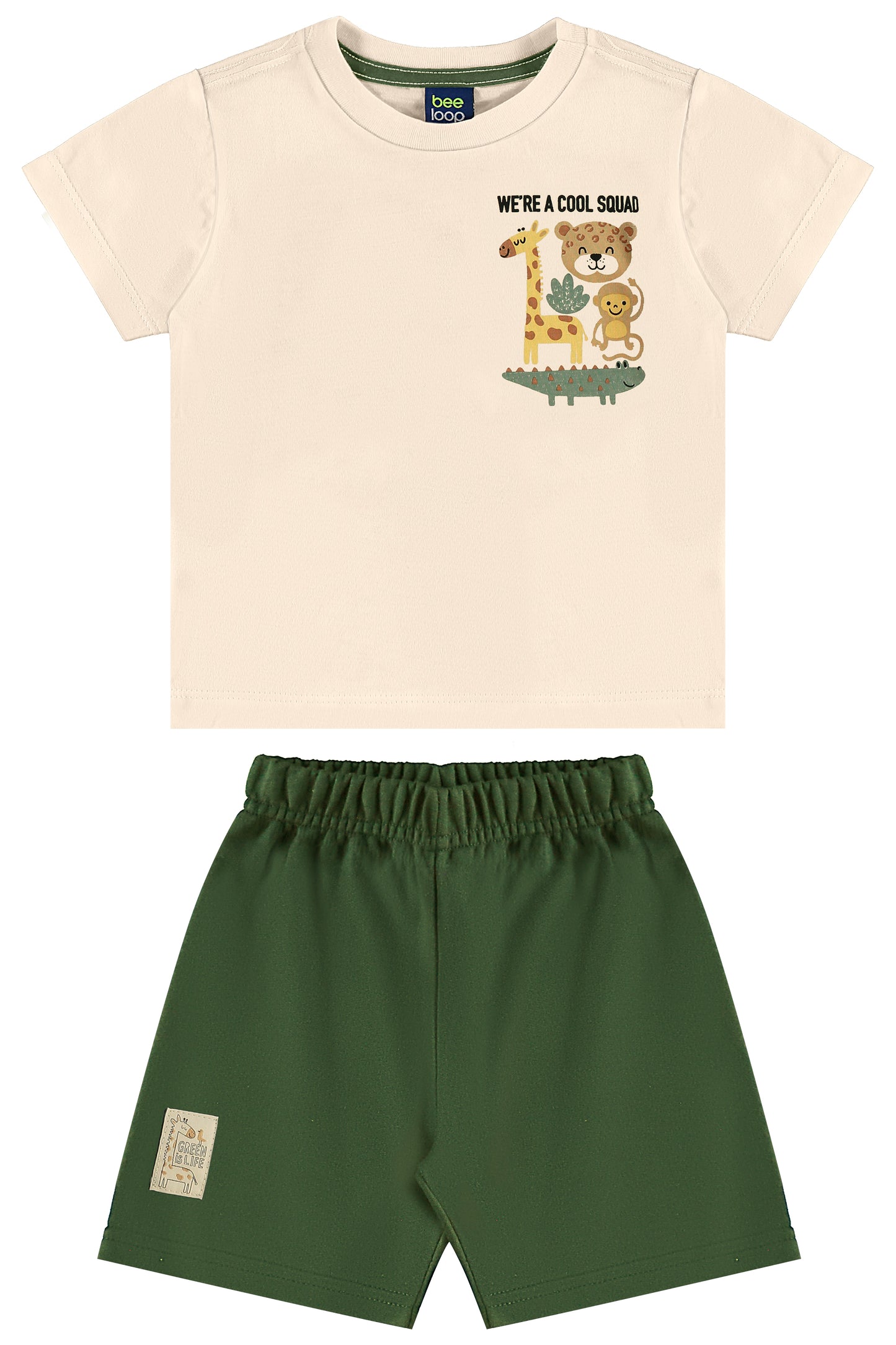 Set conjunto bebe y niño animales beige Bee loop 18151-120304