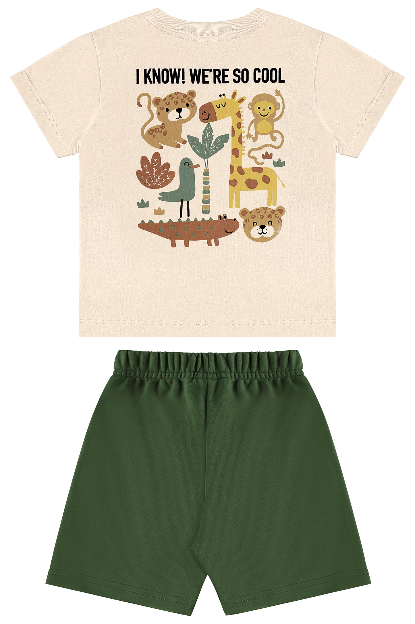Set conjunto bebe y niño animales beige Bee loop 18151-120304