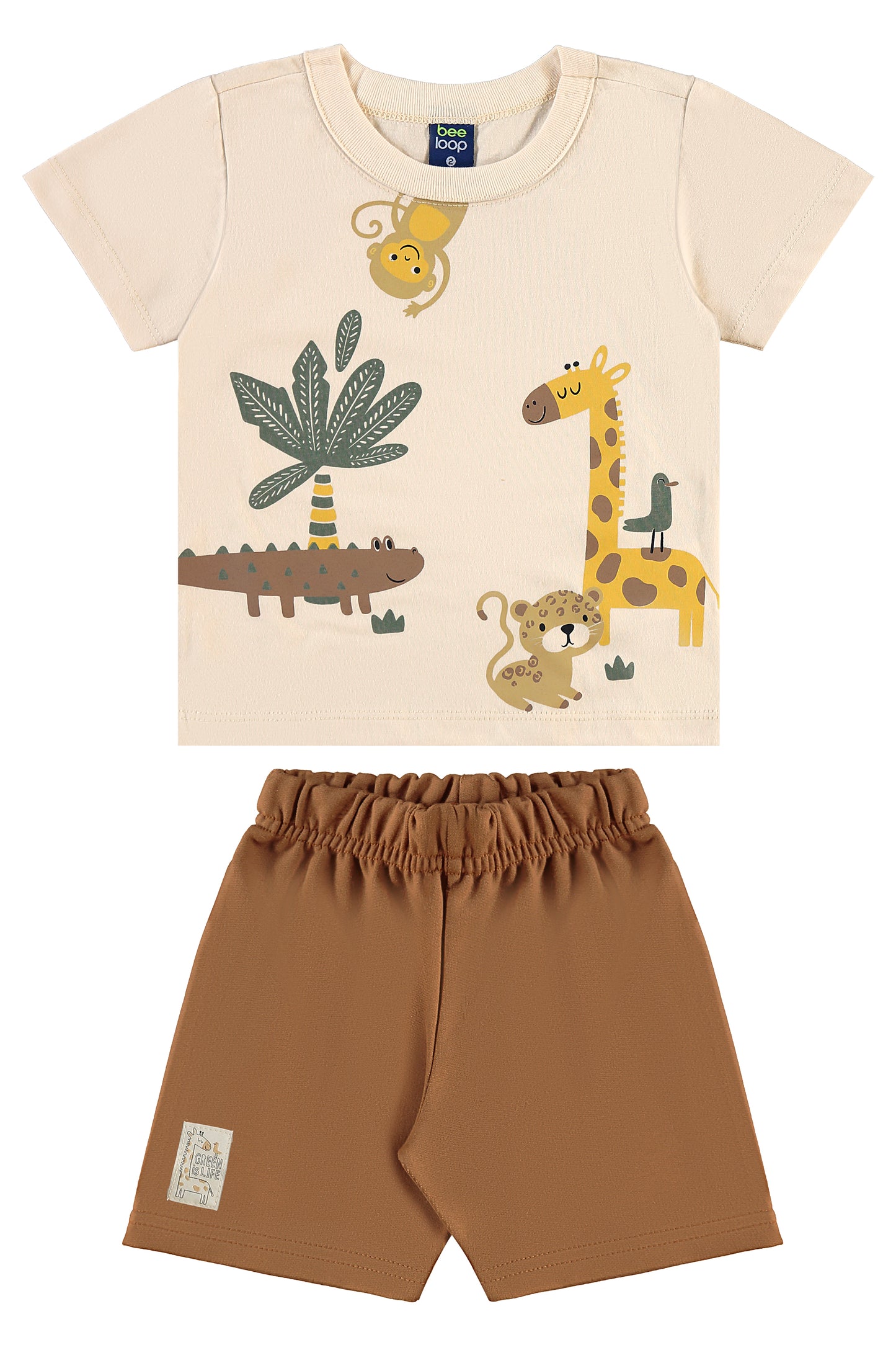 Set conjunto bebe y niño animales café Bee loop 18153-120304