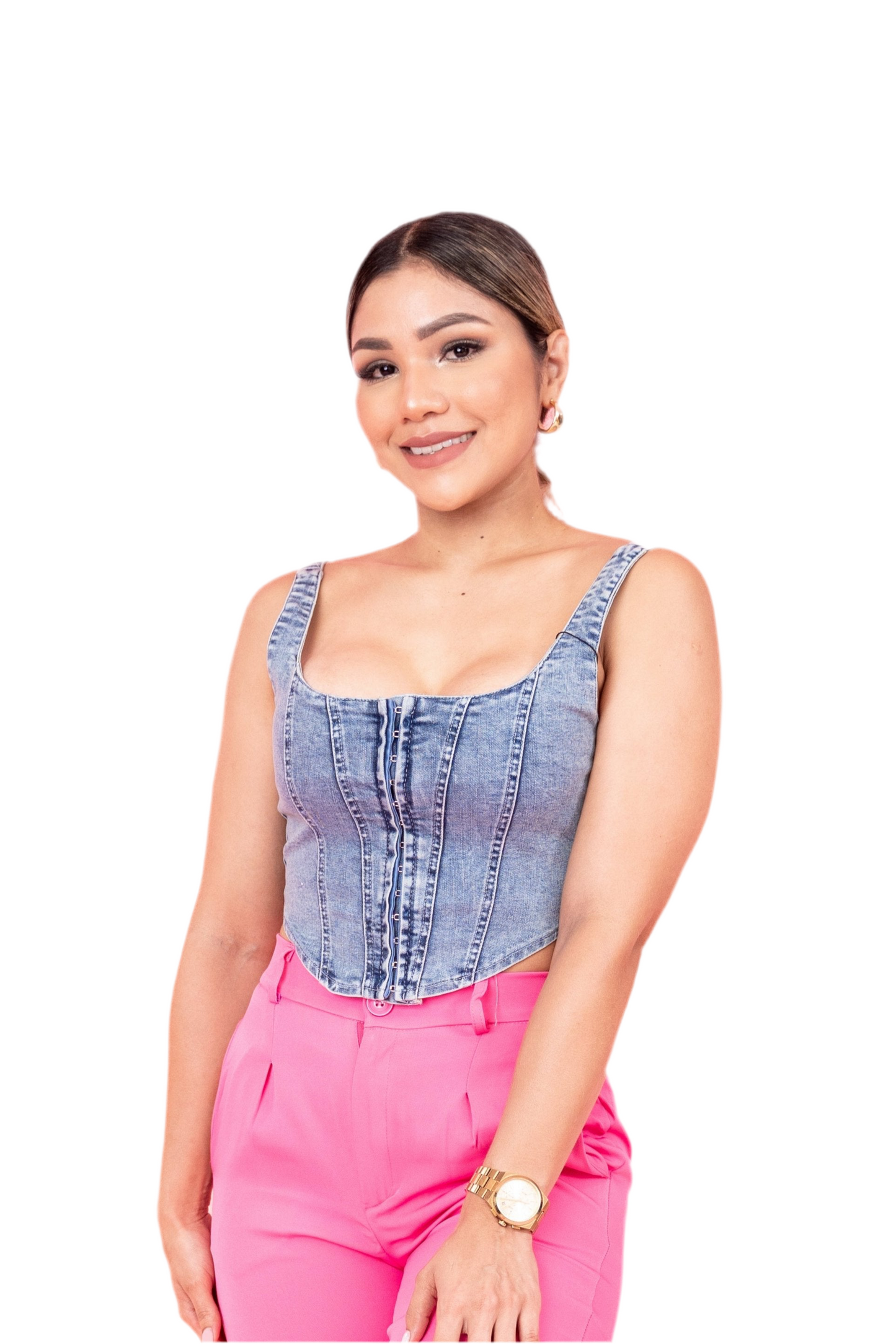 Camisa Blusa Dama azul jeans claro CVD1151-22 490390