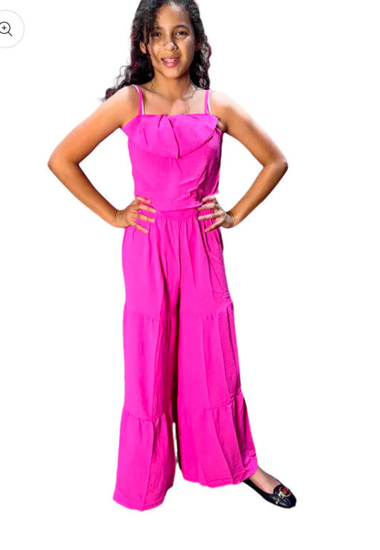 Set 2 piezas rosado niña pantalón camisa Chic mi CSG1208-2