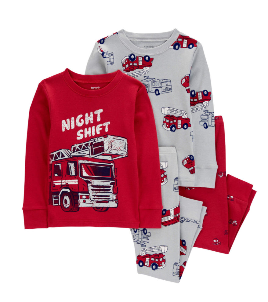 Pijamas piezas Carter's niño bomberos