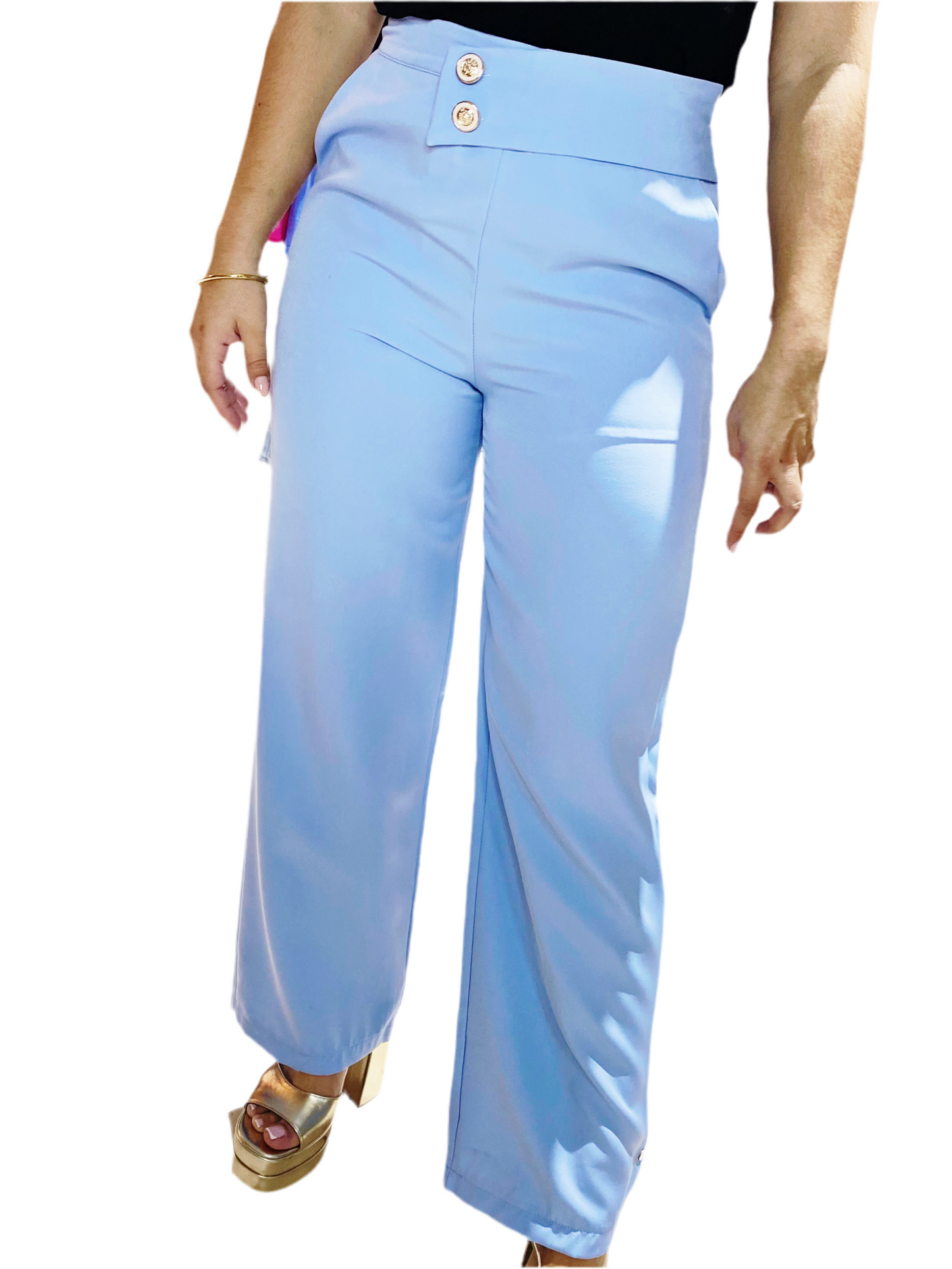 Pantalon Dama Tela Formal Azul Celeste INT3-1734 690590490 promo 3x1000