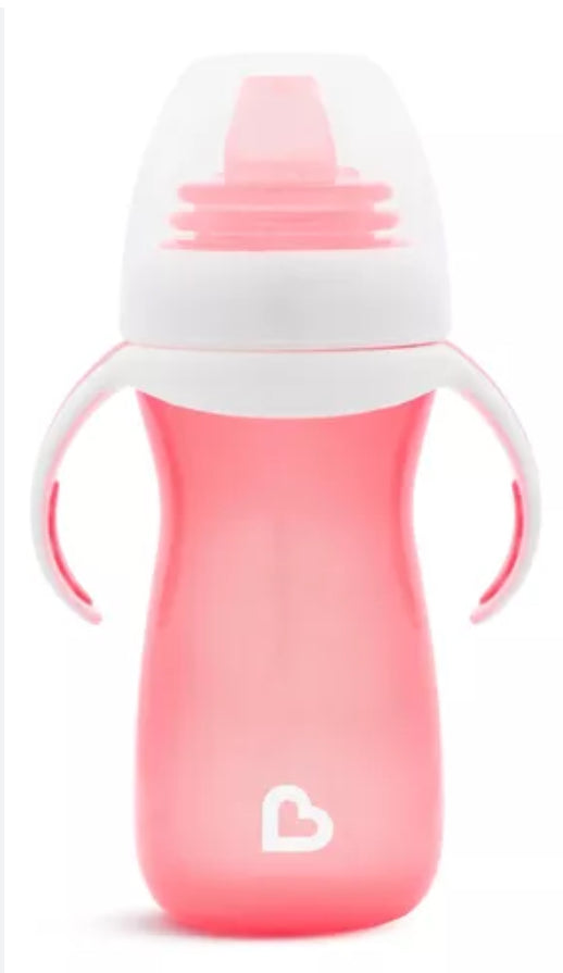 Vaso antiderrame rosado munchkin bebe