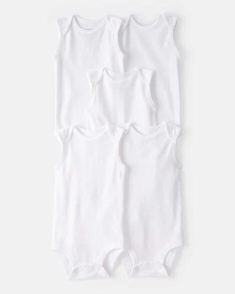 Set 5 camisa mamelucos blancas Carters 1L930410