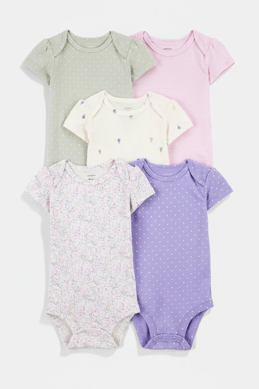 Set 5 mamelucos bebe niña multicolor Carters 1T009710