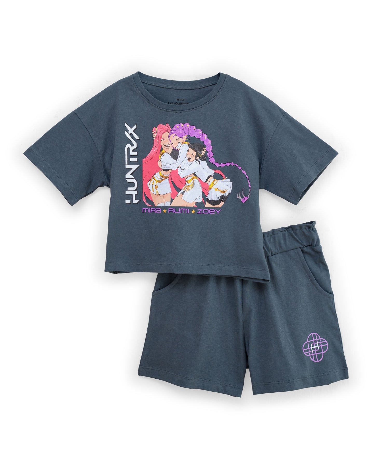 Set conjunto 2 piezas camisa short negro Huntrix K pop St Jacks 2000149601