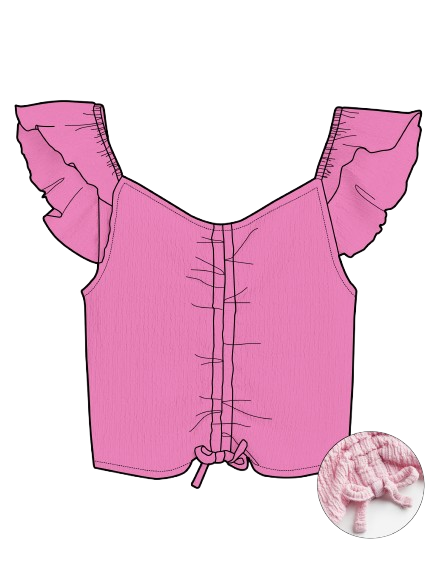 Camisa blusa Cute rosada vibes niña St Jacks 2030197601