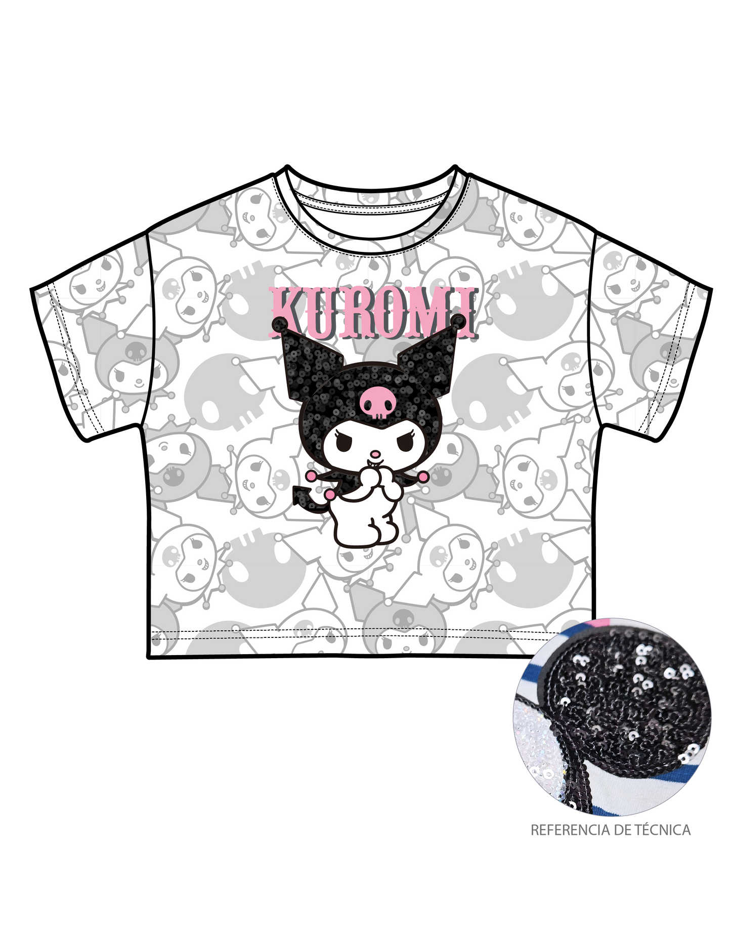 Camisa blanca Kuromi mood niña St Jacks 2030199503