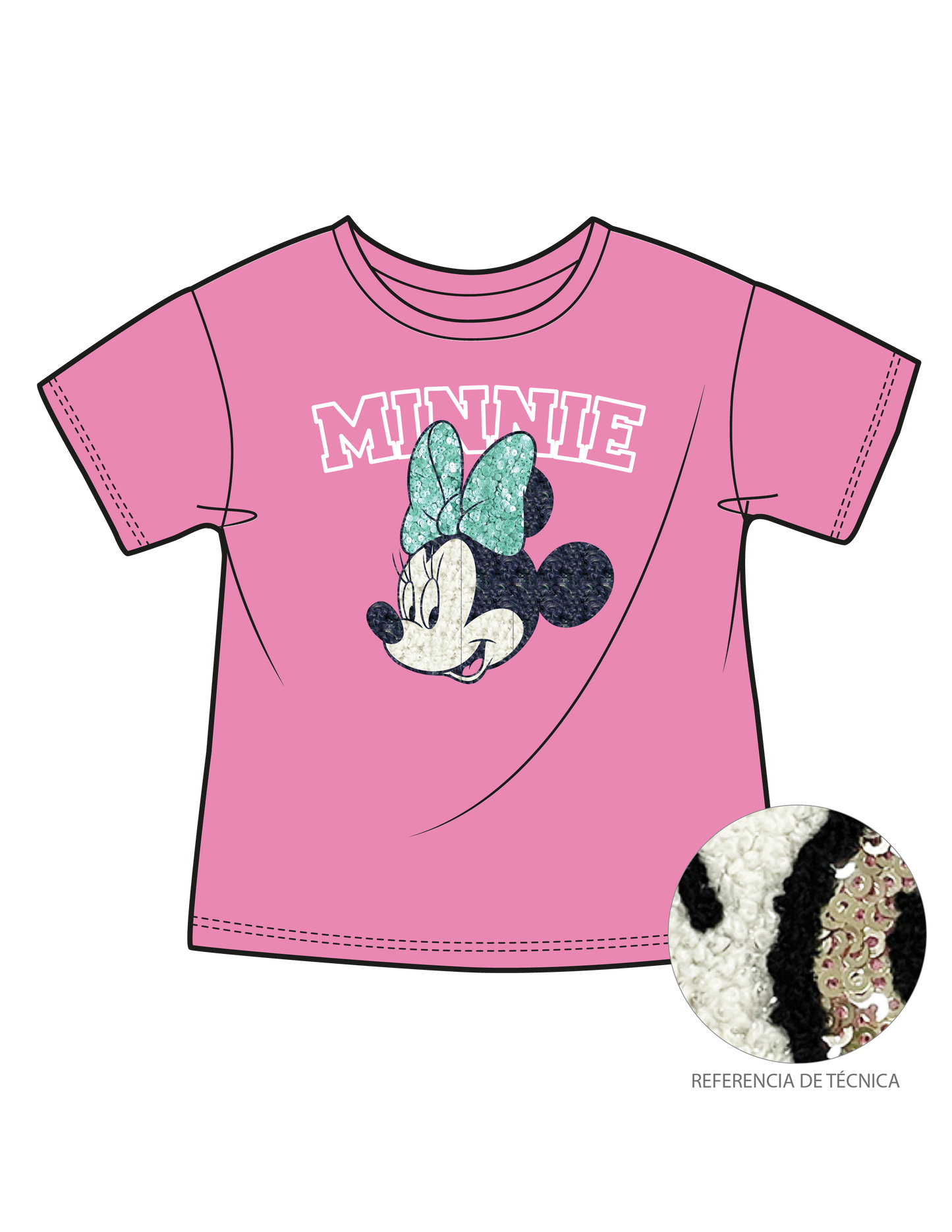 Camisa minnie rosada shiny bow niña St Jacks 2030199801
