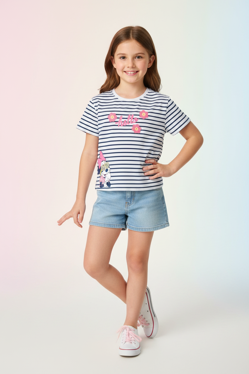 Camisa blanca negra minnie niña St Jacks 2030215203