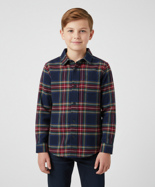 Camisa cuadros azul rojo verde  Childrens place niño formal 14728688