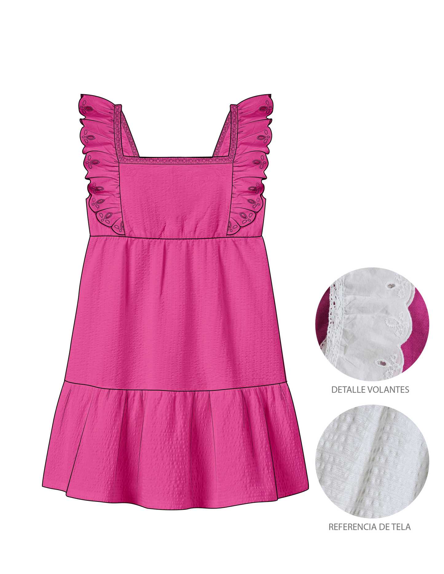 Vestido niña rosado fucsia Spring St Jacks 2090043601