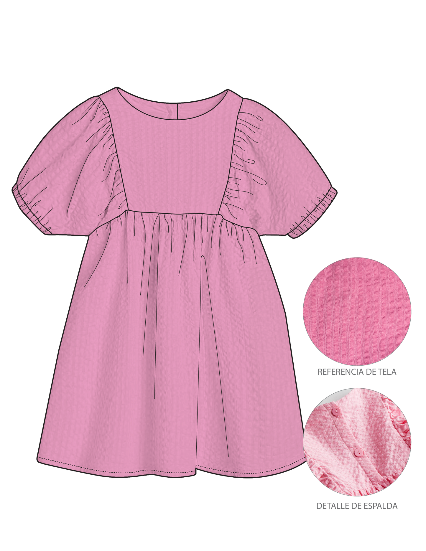 Vestido rosado pink bloom niña St Jacks 2090044202