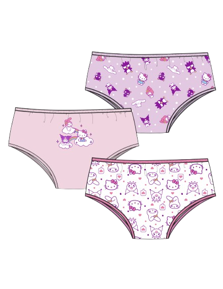 Set 3 ropa interior Hello Kitty niña St Jacks 2110009401
