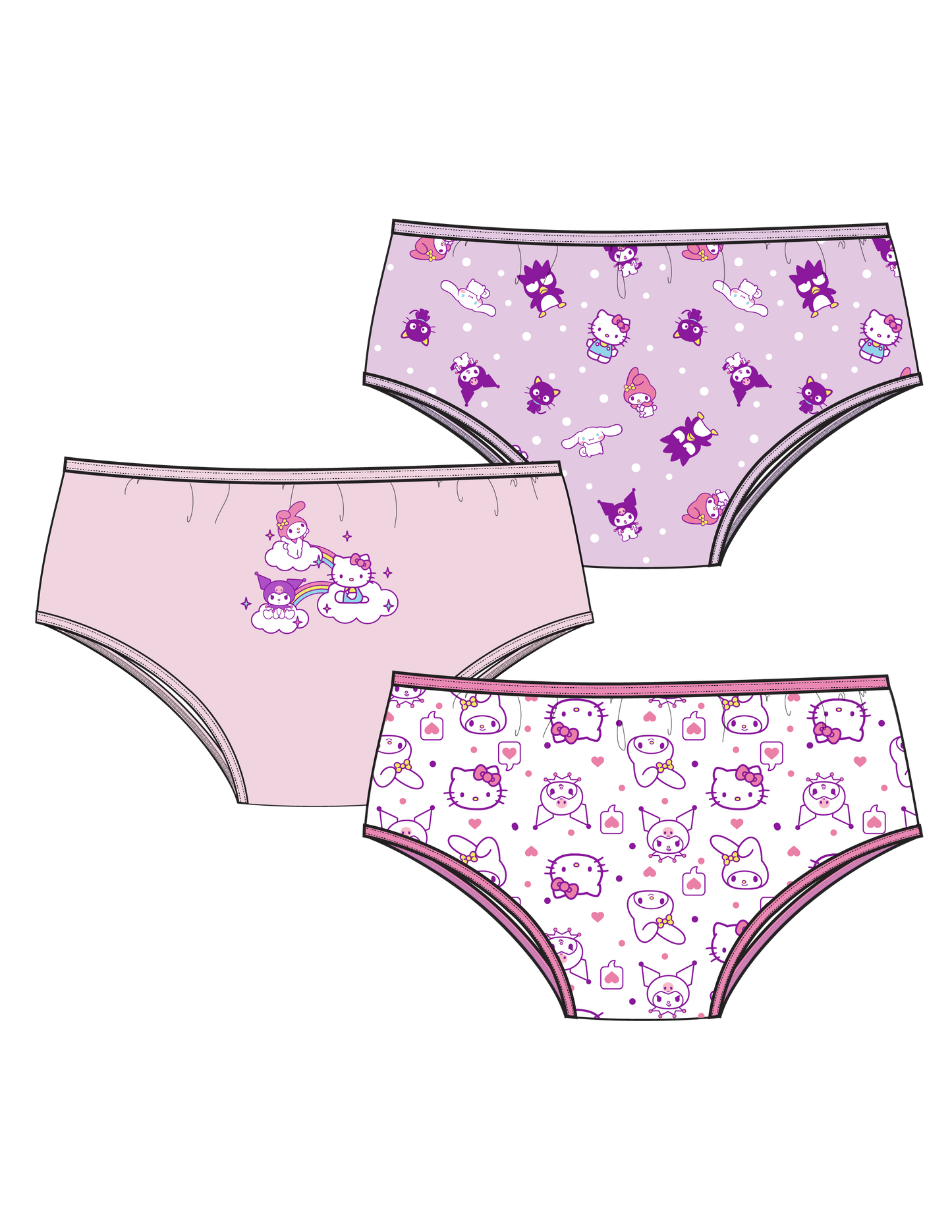 Set 3 ropa interior Hello Kitty niña St Jacks 2110009401